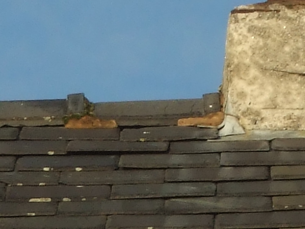 Repointing of roof ridge tiles Roofing job in Ormskirk, Lancashire
