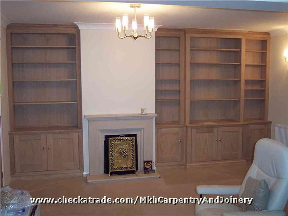 /shelves built either side of a chimney breast Carpentry & Joinery job in Liverpool
