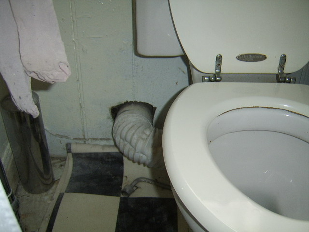 toilet waste pipe to be moved to behind toilet pan Plumbing job in