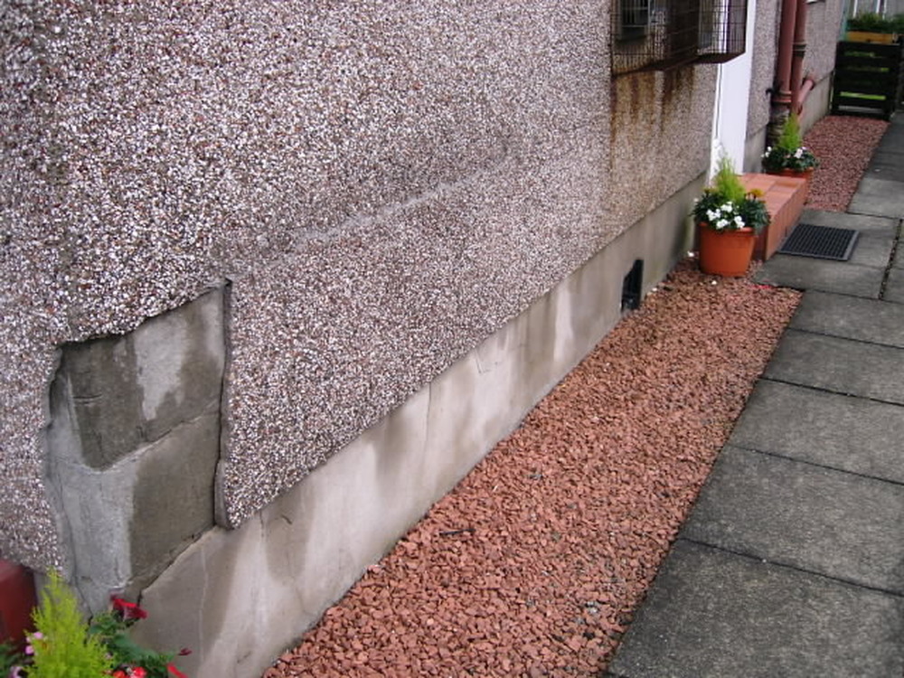 External Roughcast and Render Repair Plastering job in Glasgow