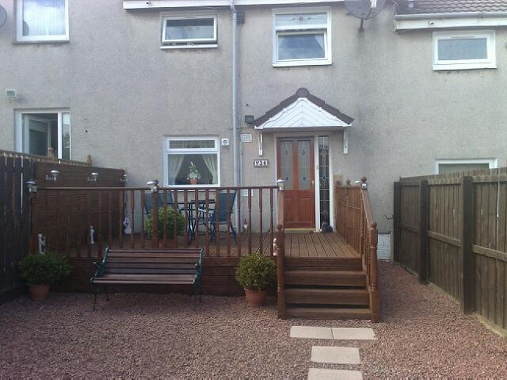 roughcast front and back terraced house Plastering job in Hamilton