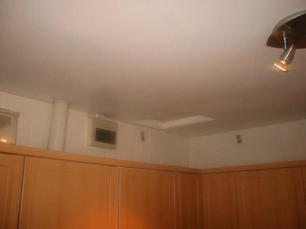 Replacement plasterboard ceiling (repainting required) Plastering
