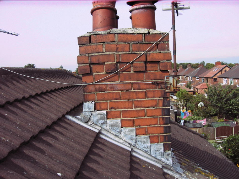 Chimney stack rebuild x 2 / scaffolding tower plus roof Chimneys