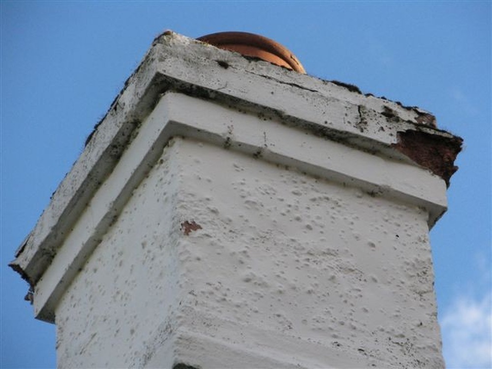 Chimney stack rendering Chimneys & Fireplaces job in Whitstable, Kent