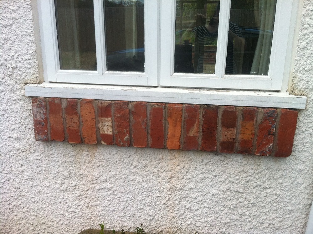 Replace external hardwood window sills. Windows job in Wilmslow