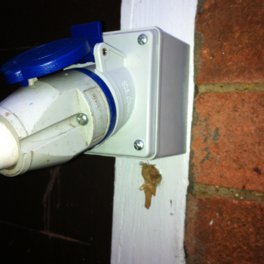 connect outdoor caravan electric socket to the mains Electrical job