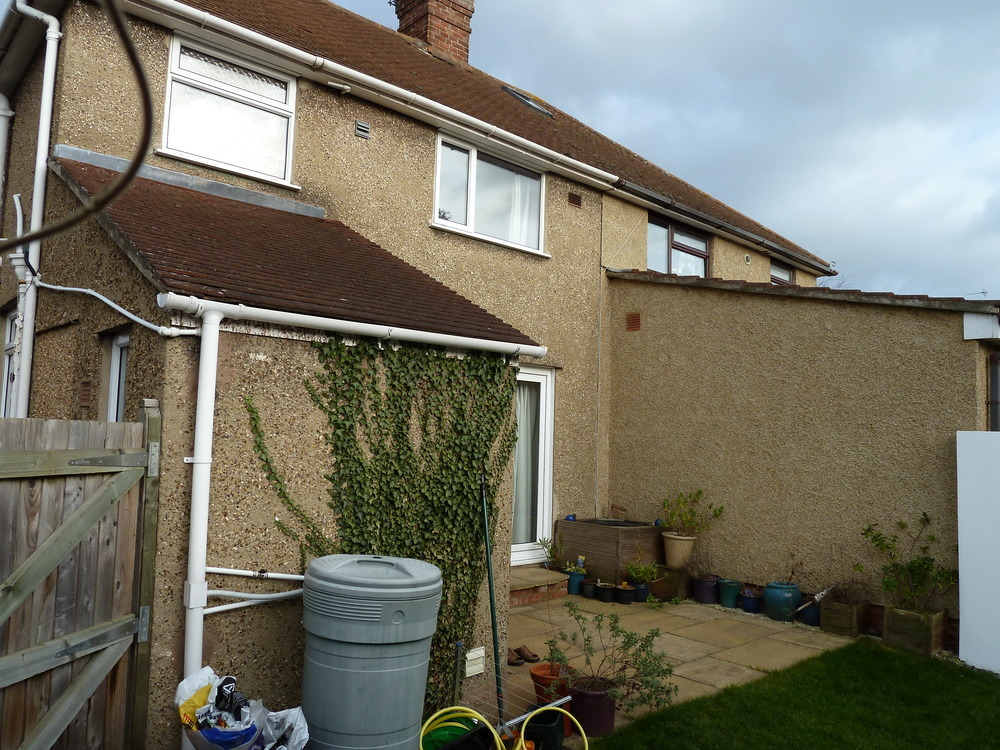 Single storey rear extension 4m x 2.5m approx Extensions job in