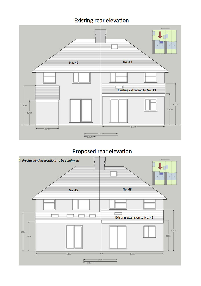 Single storey rear extension 4m x 2.5m approx Extensions job in