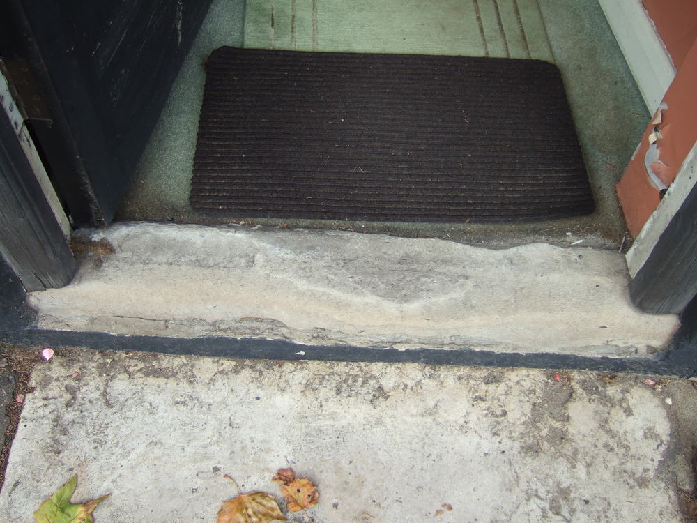 Repair/replace sandstone front door step Stonemasonry job in West