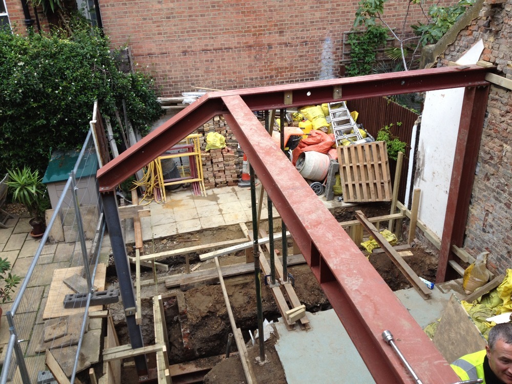 Steel beams, Steel architecture, Construction design